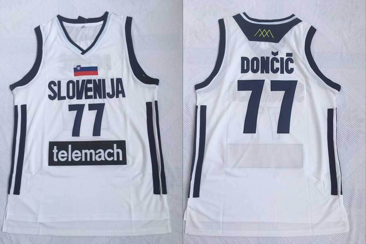 Slovenija 77 Luka Doncic White National Basketball Jersey,We sell and wholesale Slovenija 77 Luka Doncic White National Basketball Jersey on line form chian!